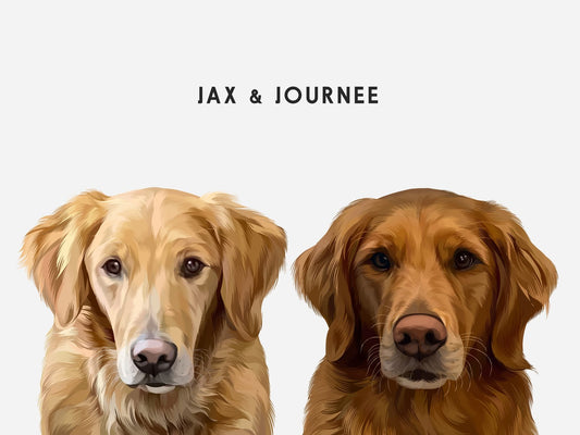 Customize multiple pet portraits