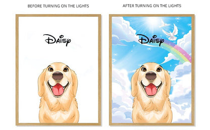 Pet Light Painting Decorative Painting with Night Light Creative Photo Frame Display Customizable