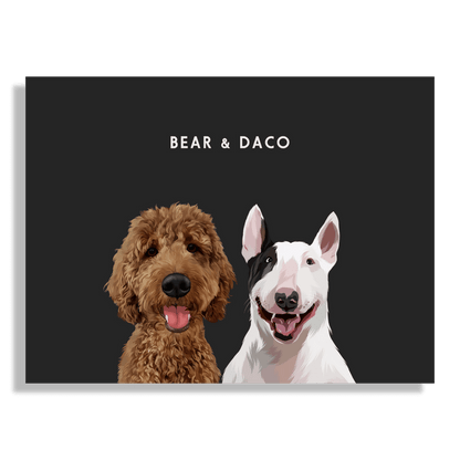 Customize multiple pet portraits