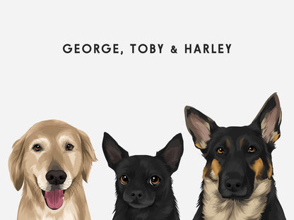 Customize multiple pet portraits